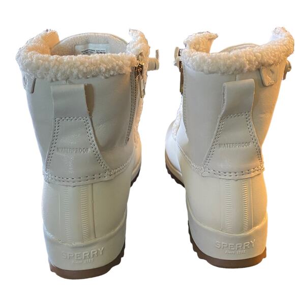 Sperry Top Sider Maritime Repel Teddy Boots Ivory Size 9.5 - Picture 4 of 7